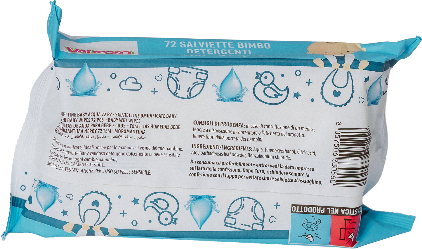 Șervețele umede Baby Acqua – 72 bucăți