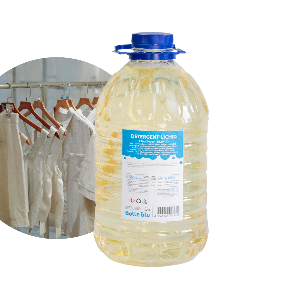 Detergent profesional pentru rufe - Ultra Power Bianco