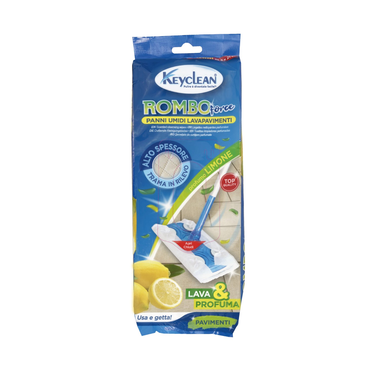 Șervețele umede pentru pardoseli - Lămâie, 12 buc