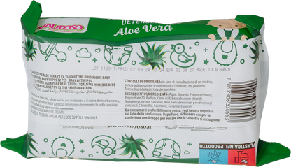 Șervețele umede Baby Aloe Vera – 72 bucăți